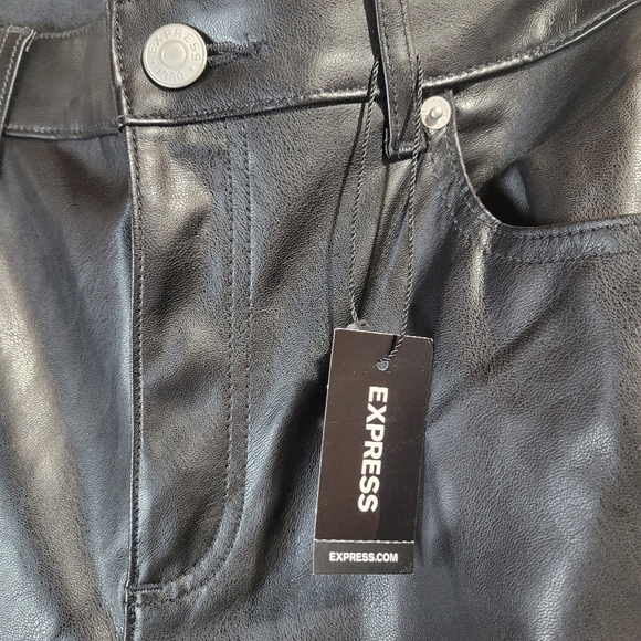 New Express skinny leather jeans, inside super soft, stretchy, size 8R (regular) - Picture 4 of 6